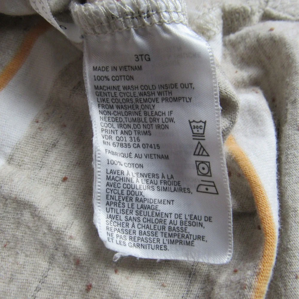 Nautica Polo Mens 3XL Tan Striped Excellent Short Sleeve‎ Cotton Shirt